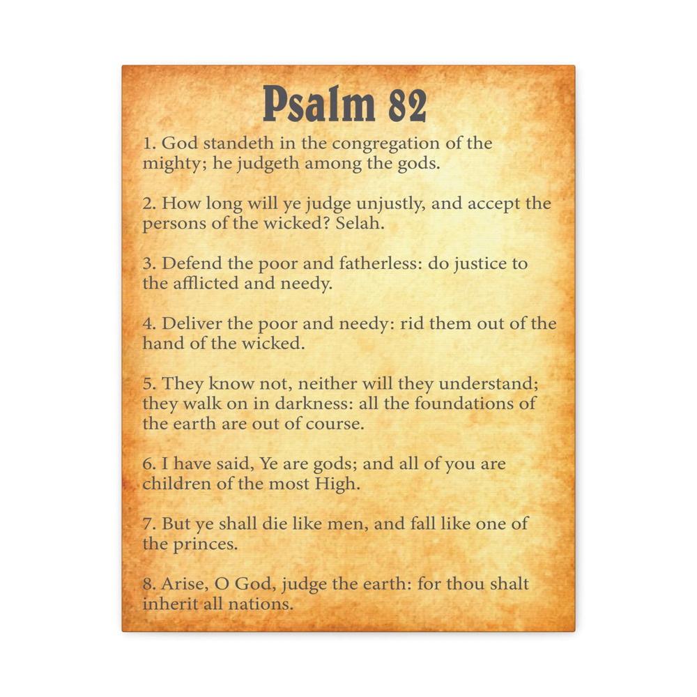 Scripture Walls Psalm 82 Gold Bible Chapter Canvas Christian Wall Art